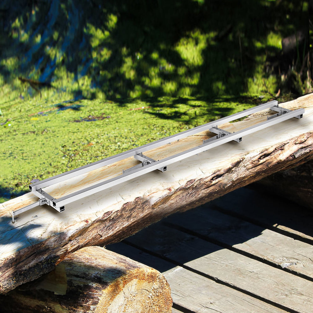 VEVOR Rail Mill Guide System 2.74 m Chainsaw Milling Rail Guide 4 Crossbar Kits