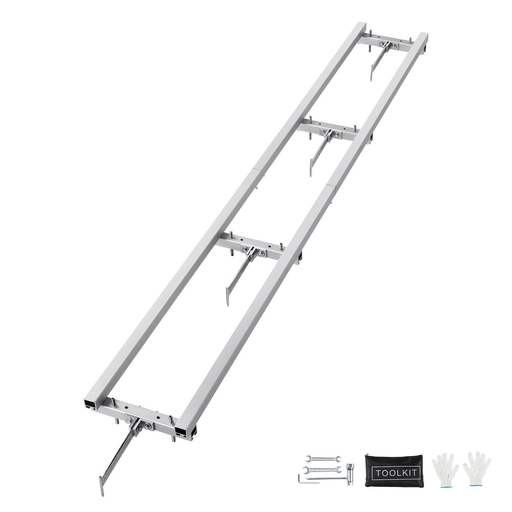 VEVOR Rail Mill Guide System 2.74 m Chainsaw Milling Rail Guide 4 Crossbar Kits