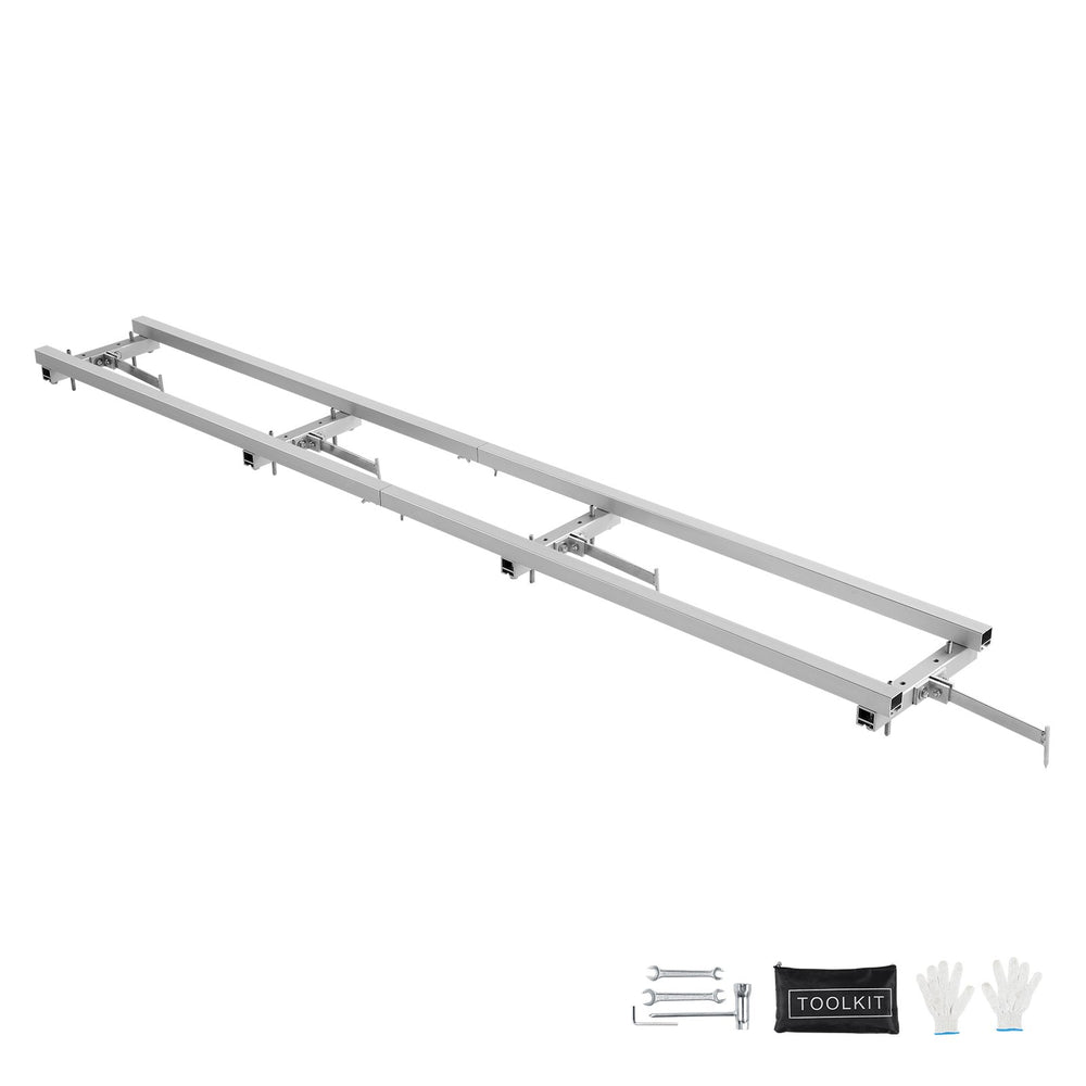 VEVOR Rail Mill Guide System 2.74 m Chainsaw Milling Rail Guide 4 Crossbar Kits