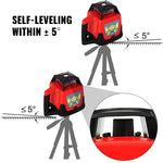 VEVOR Laser Level Green Beam Self Rotating Leveling Kit Automatic Professional  Heavy Laser Tool with Receiver Remote Control Carrying Case