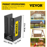 VEVOR Concealed Joist Hanger, 2"x4" Outdoor Accent Concealed-Flange, Pack of 24 Concealed Joist Bracket, Q235 Steel Plate Powder-Coated Concealed Face Mount Joist Hanger Inner 40x91 mm for Beam Swing