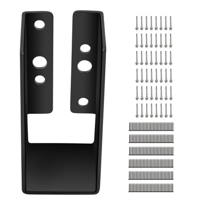 VEVOR Concealed Joist Hanger, 2"x4" Outdoor Accent Concealed-Flange, Pack of 24 Concealed Joist Bracket, Q235 Steel Plate Powder-Coated Concealed Face Mount Joist Hanger Inner 40x91 mm for Beam Swing