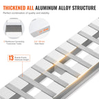 VEVOR 182.9x38.1 cm Aluminum Ramps 2721.6 kg Capacity Loading Ramps 2PCS