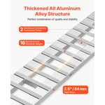 VEVOR Loading Ramps, 2 Pcs 2400 x 380 mm, Durable Aluminum and Heavy-Duty Trailer Ramp Set with Anti-Slip Plates, 2721.6 kg Combined Capacity, for Carts, Farm Tractors, ATVs, Lawn Mowers, Motorcycles