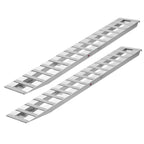 VEVOR Loading Ramps, 2 Pcs 2400 x 380 mm, Durable Aluminum and Heavy-Duty Trailer Ramp Set with Anti-Slip Plates, 2721.6 kg Combined Capacity, for Carts, Farm Tractors, ATVs, Lawn Mowers, Motorcycles