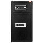 VEVOR Double Doors 5.5 cu.ft Safe Box with Key Lock & Password, Safe Lock Box with Fireproof Bag, Key Rack, LED Light, 2 Height Adjustable and Removable Divider and 1 Cabinet for Money, Documents, Jewelry and Valuables, Black