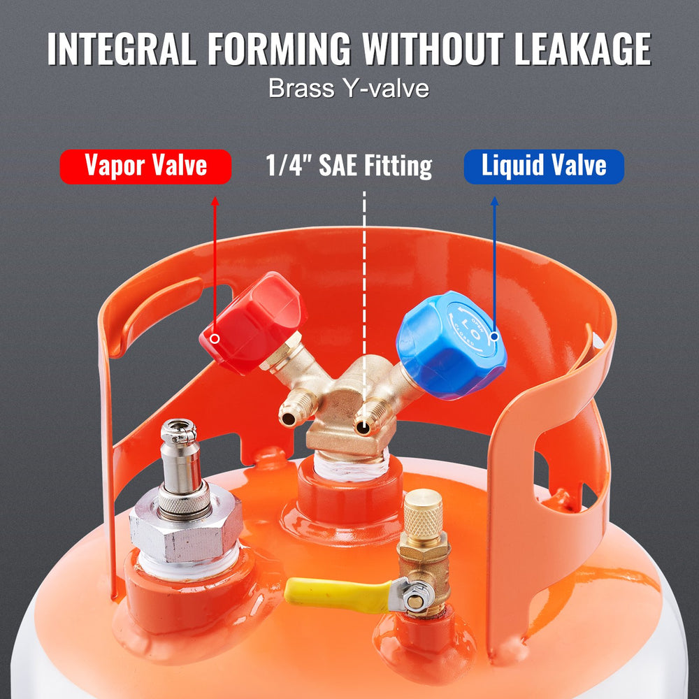 VEVOR Refrigerant Recovery Reclaim 13.6 kg Cylinder Tank with Floating Switch