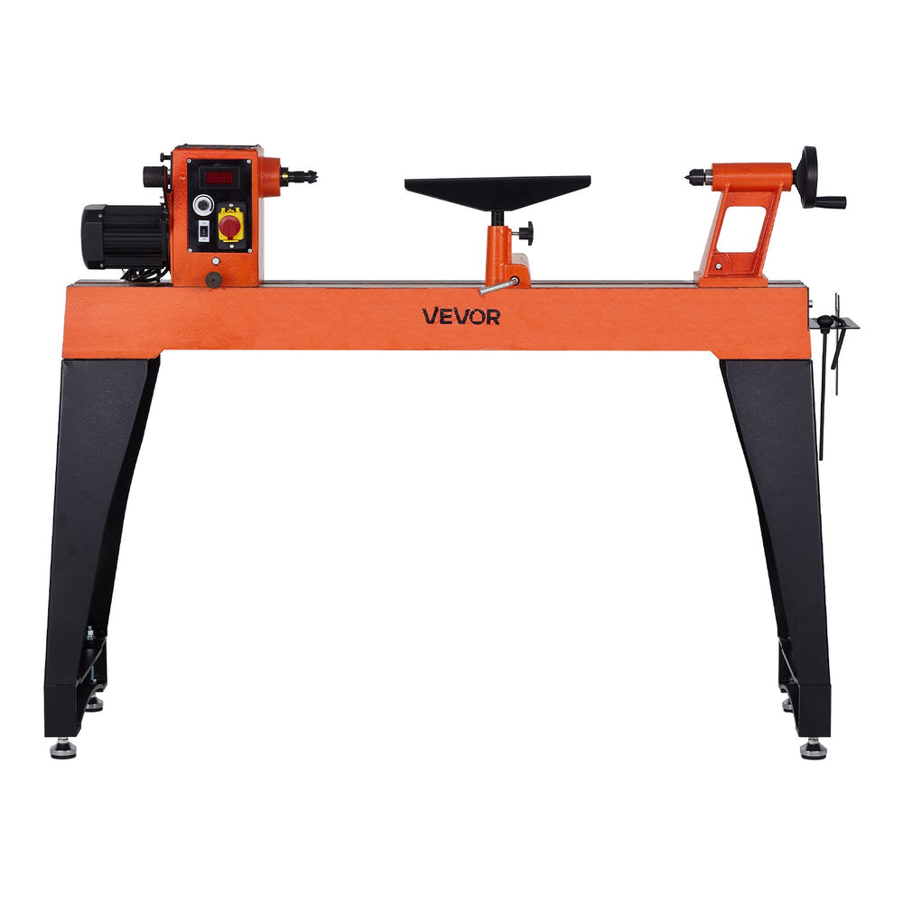VEVOR Woodworking Lathe, 1100W / 1.5 HP, Wood Lathe Machine with 150 to 3200 RPM Variable Speed, 406 x 1020 mm Workbench, Brushless DC Motor, Cast Iron Body, Tool Rest, for Medium to Large Projects Woodworking