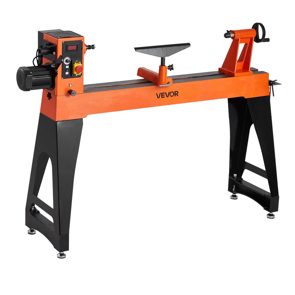 VEVOR Woodworking Lathe, 1500W / 2 HP, Wood Lathe Machine with 0 to 3200 RPM Variable Speed, 457 x 1020 mm Workbench, Brushless DC Motor, Cast Iron Body, Tool Rest, for Medium to Large Projects Woodworking