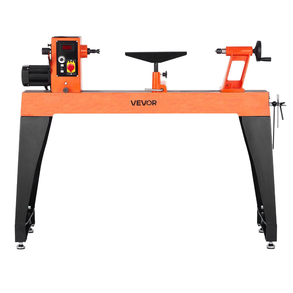VEVOR Woodworking Lathe, 1500W / 2 HP, Wood Lathe Machine with 0 to 3200 RPM Variable Speed, 457 x 1020 mm Workbench, Brushless DC Motor, Cast Iron Body, Tool Rest, for Medium to Large Projects Woodworking
