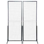 VEVOR 61 x170.7 cm Grid Wall Panels Tower, 2 Packs Wire Gridwall Display Racks with T-Base Floorstanding, Double Side Gridwall Panels for Art Craft Shows, Retail Display with Extra Clips and Hooks