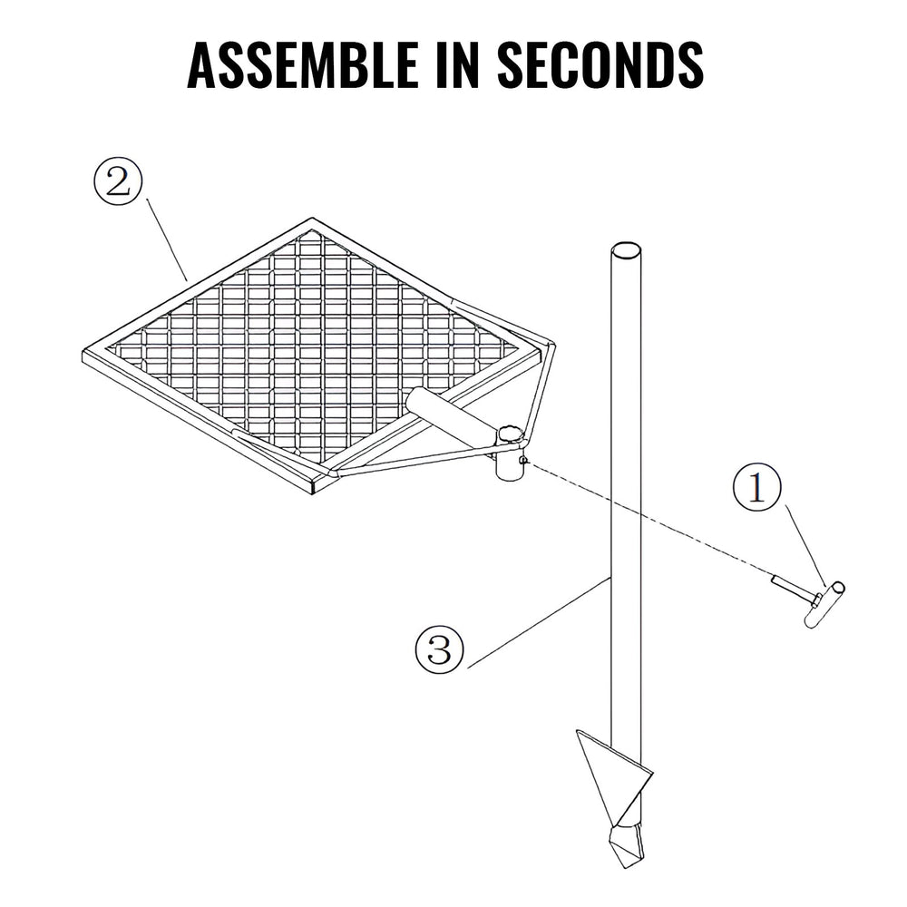 VEVOR Swivel Campfire Grill Heavy Duty Steel Open Fire Cooking Grate Adjustable