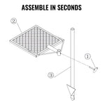 VEVOR Swivel Campfire Grill Heavy Duty Steel Open Fire Cooking Grate Adjustable
