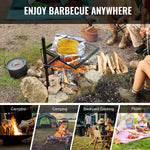 VEVOR Swivel Campfire Grill Heavy Duty Steel Open Fire Cooking Grate Adjustable