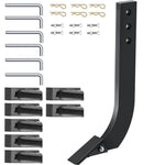 VEVOR 6pcs Box Blade Shank, 16\'\' Scarifier Shank, 3 Holes Box Scraper Shank, Ripper Shank with Removable Tapered Teeth and Pins, Adjustable Shanks Assembly for Replacement, Digging, Plowing