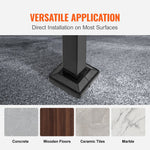 VEVOR Handrails for Outdoor Steps, Fit 2 or 3 Steps Outdoor Stair Railing, Arch#2 Wrought Iron Handrail, Flexible Porch Railing, Black Transitional Handrails for Concrete Steps or Wooden Stairs