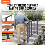 VEVOR Iron X Handrail Picket #2 Railing Rail Fits 2 Steps