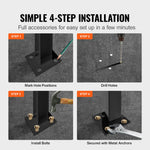 VEVOR Iron X Handrail Picket #2 Railing Rail Fits 2 Steps