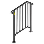VEVOR Iron X Handrail Picket #2 Railing Rail Fits 2 Steps