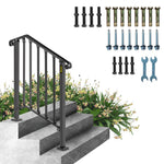 VEVOR Iron X Handrail Picket #2 Railing Rail Fits 2 Steps