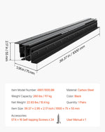 VEVOR Undermount Drawer Slides, 40 inch, Full Extension Ball Bearing Under Stair Cabinet Rails, 260 LB Load Capacity Heavy Duty Bottom Stair Cabinet Glides Track Runners,for DIY Replacement, Black