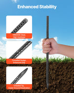 VEVOR 16-Inch / 406,4 mm 16 Pack Rebar Stakes Heavy Duty Straight Galvanized Ground Anchors