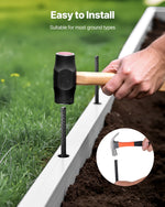 VEVOR Rebar Stakes, 609,6 mm / 24-Inch, Heavy-Duty 0.47 in Diameter, Straight Galvanized Steel Ground Anchors with Chisel Point End & Rust-Resistant Coating, for Gardening Support, Fence, Camping Tents (20-Pack)