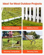 VEVOR 406,4 mm / 16-Inch 24 Pack Rebar Stakes Heavy Duty J Hook Galvanized Ground Anchors