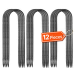 VEVOR 254x55,88mm / 10-Inch 12 Pack Rebar Stakes Heavy Duty U Shape Galvanized Ground Anchors