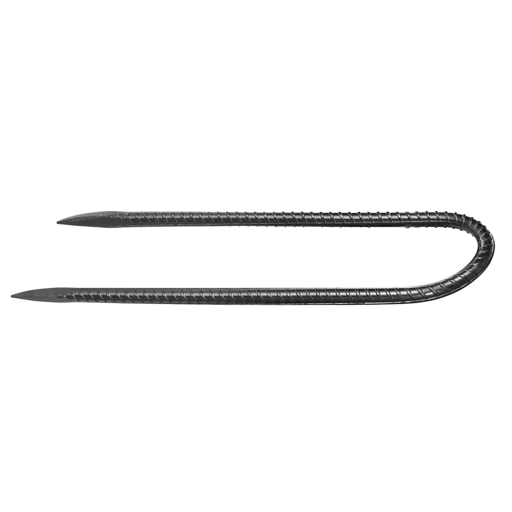 VEVOR 254x55,88mm / 10-Inch 12 Pack Rebar Stakes Heavy Duty U Shape Galvanized Ground Anchors