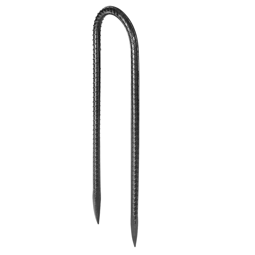 VEVOR 254x55,88mm / 10-Inch 12 Pack Rebar Stakes Heavy Duty U Shape Galvanized Ground Anchors