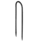 VEVOR 254x55,88mm / 10-Inch 12 Pack Rebar Stakes Heavy Duty U Shape Galvanized Ground Anchors