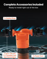 VEVOR LPS25-4BP/130 High Efficiency Circulator Pump, 42 LPM, 4 m Max Lift Cast Iron Hot Water Recirculating Circulation Pump, Threaded Connection, Check Valve, Quiet Operation, for Home Heating System