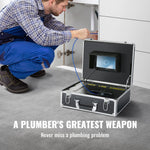 VEVOR Sewer Camera Pipe Inspection Camera 17.8 cm Screen 1000TVL Camera 20.1m