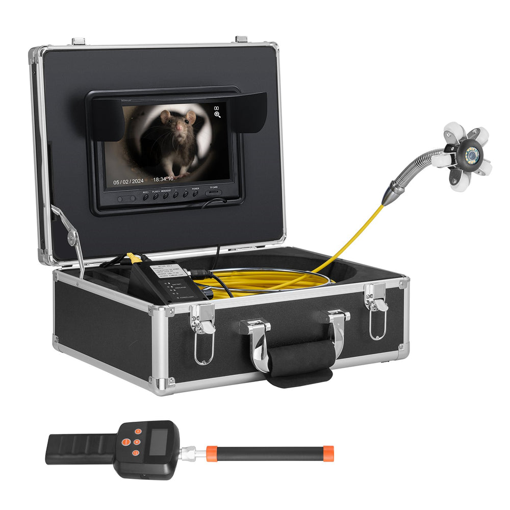 VEVOR Sewer Camera 2987 cm Self-Leveling Duct Camera with 512Hz Locator 36X Zoom