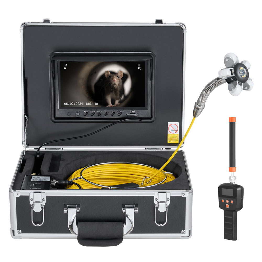 VEVOR Sewer Camera 2987 cm Self-Leveling Duct Camera with 512Hz Locator 36X Zoom