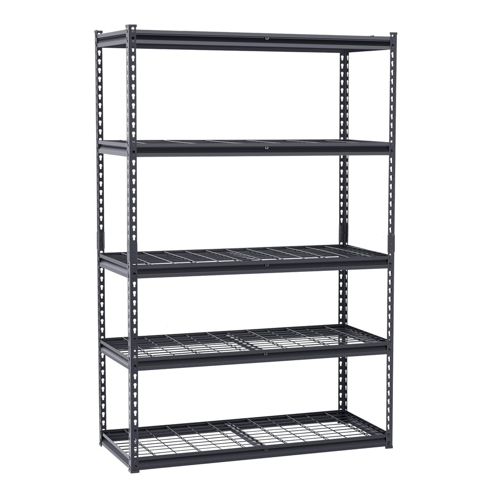 VEVOR Storage Shelves, 3000 lbs, 5 Tier Heavy Duty Garage Shelving, 20" D x 48" W x 72" H Adjustable Metal Shelves for Industrial Shelving Unit Utility Shelf, for Kitchen, Warehouse, Basement, Black