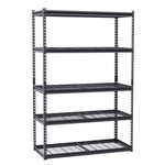 VEVOR Storage Shelves, 3000 lbs, 5 Tier Heavy Duty Garage Shelving, 20" D x 48" W x 72" H Adjustable Metal Shelves for Industrial Shelving Unit Utility Shelf, for Kitchen, Warehouse, Basement, Black
