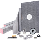 VEVOR Waterproofing Shower Kit Shower Kit Tray 48''x72'' w/ Central Drain ABS