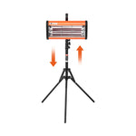 VEVOR Infrared Curing Lamp, Handheld/Stand Dual Use, 2000W 0-90 min Timing, Auto Heating Car Curing Light with Bracket, 3.55 sq.ft Spray Baking Booth Heaters, Paint Dryer for On-Site Repair