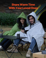 VEVOR Camping Blanket 2x1.5m (79" x 59") Wearable Warm Stadium Blanket Outdoor Light Grey