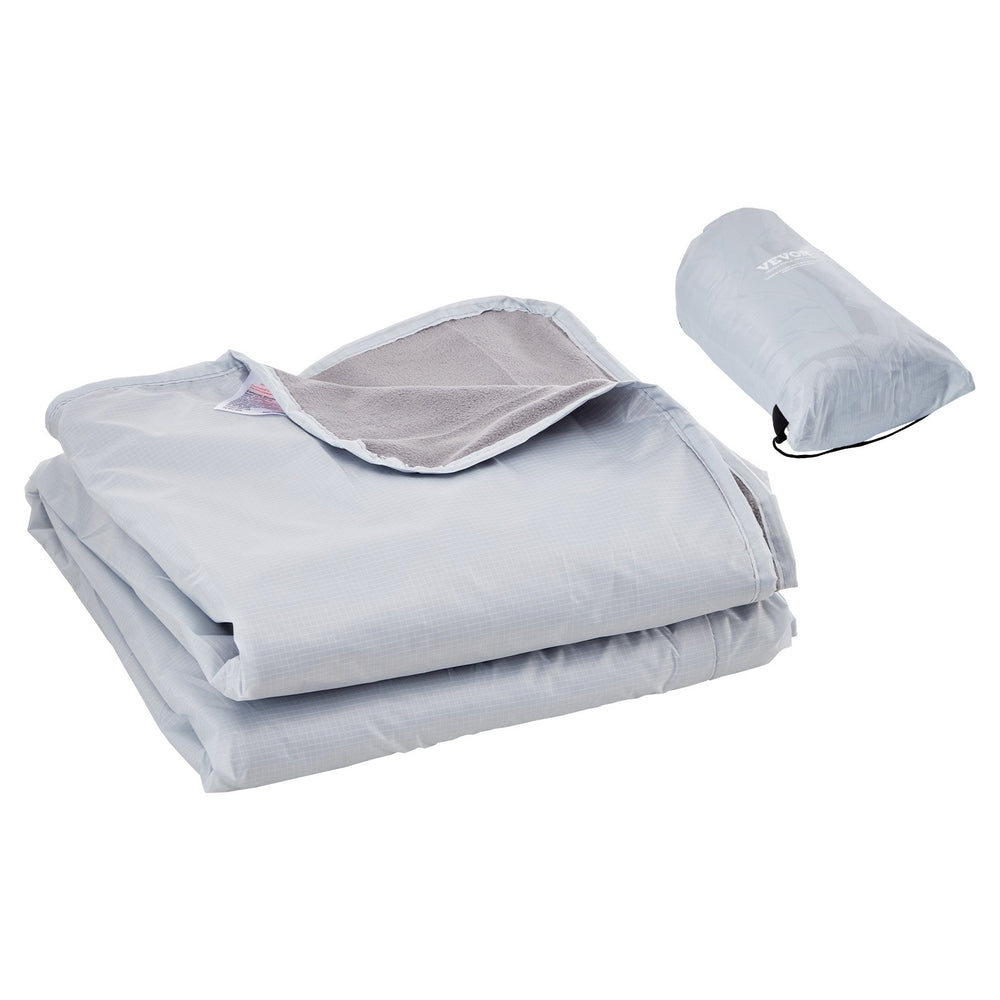 VEVOR Camping Blanket 2x1.5m (79" x 59") Wearable Warm Stadium Blanket Outdoor Light Grey