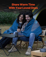 VEVOR Camping Blanket 1.9 x 1.32 m (75" x 52") Wearable Warm Stadium Blanket Outdoor Printed