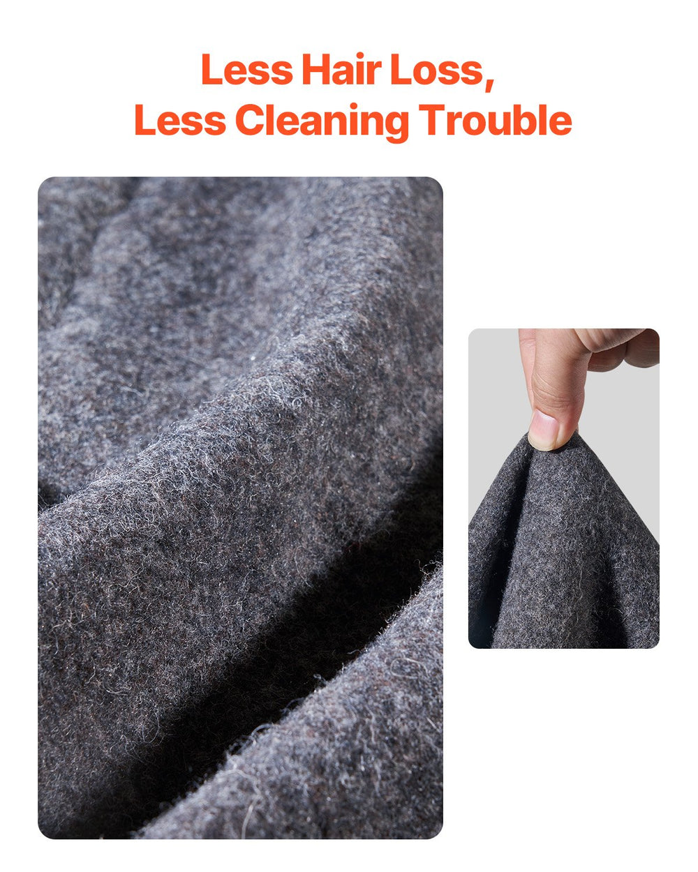 VEVOR Wool Camping Blanket 1,62x2,23m / 64" x 88" Warm for Camping Hiking Travel Dark Grey