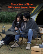 VEVOR Wool Camping Blanket 1,62x2,23m / 64" x 88" Warm for Camping Hiking Travel Dark Grey