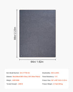 VEVOR Wool Camping Blanket 1,62x2,23m / 64" x 88" Warm for Camping Hiking Travel Dark Grey