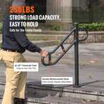 VEVOR Single Post Handrail for Outdoor 1-3 Step 102.9 cm Stair Handrail Floor Mount