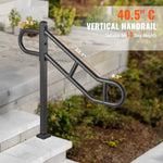 VEVOR Single Post Handrail for Outdoor 1-3 Step 102.9 cm Stair Handrail Floor Mount