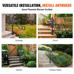 VEVOR Single Post Handrail for Outdoor 1-3 Step 102.9 cm Stair Handrail Floor Mount