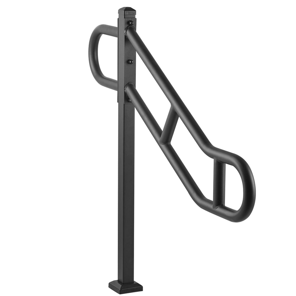 VEVOR Single Post Handrail for Outdoor 1-3 Step 102.9 cm Stair Handrail Floor Mount